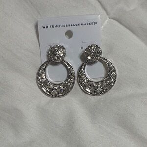 White House Black Market Sparkling Silver Earrings